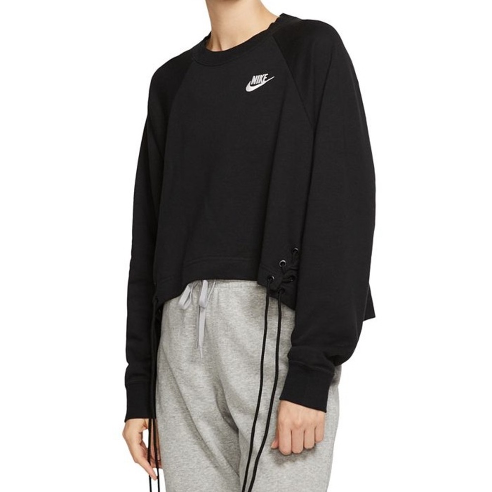 Nike Women's Black Drawstring Sweatshirt